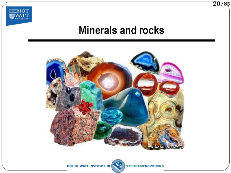 Minerals and rocks 20/85